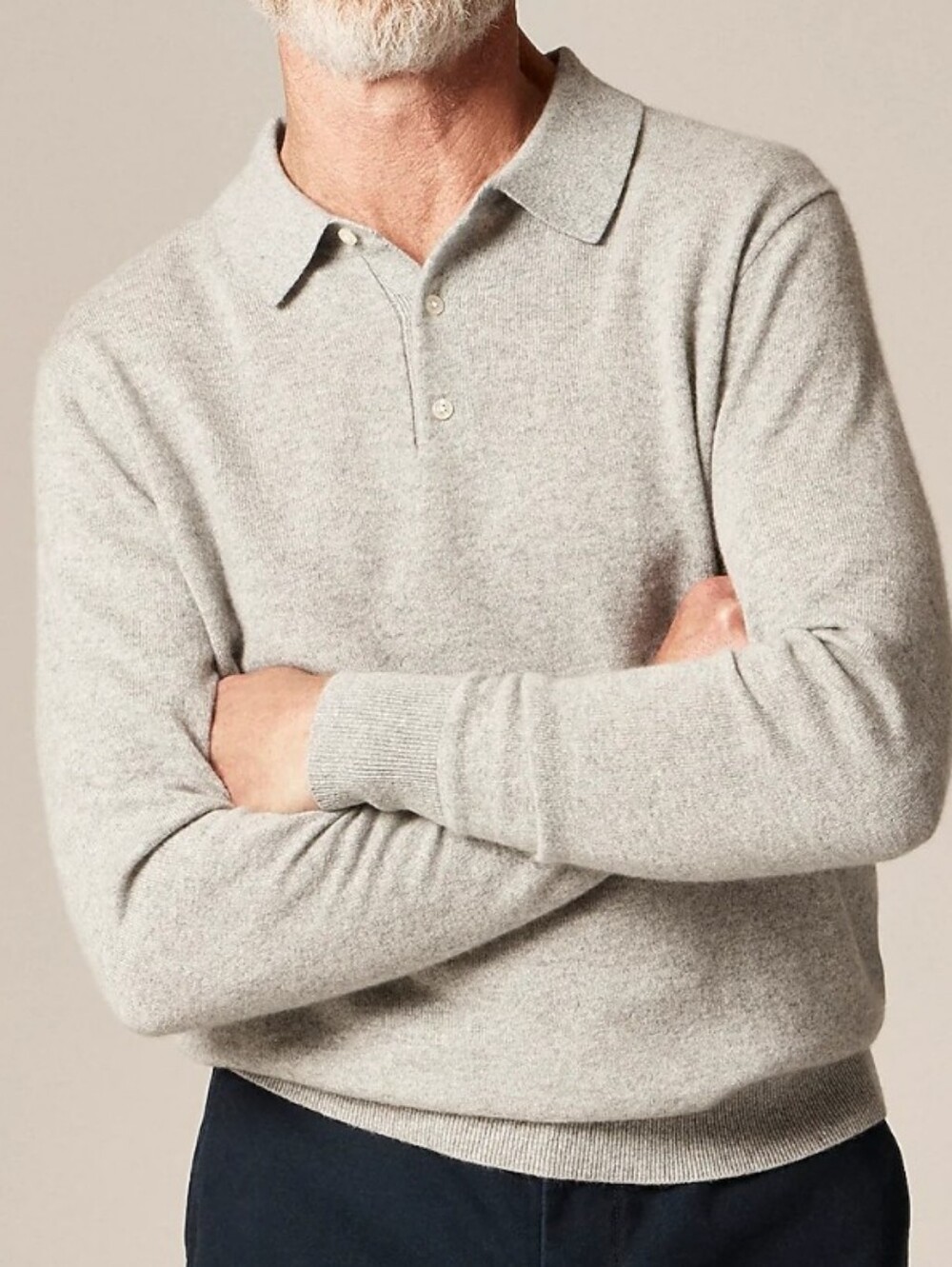 J.Crew Cashmere collared sweater-polo Grey Size Large